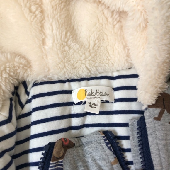 Baby Boden Dachshund Wiener Dog Print Hooded Cotton Bunting Size 18-24 Months - Picture 5 of 15